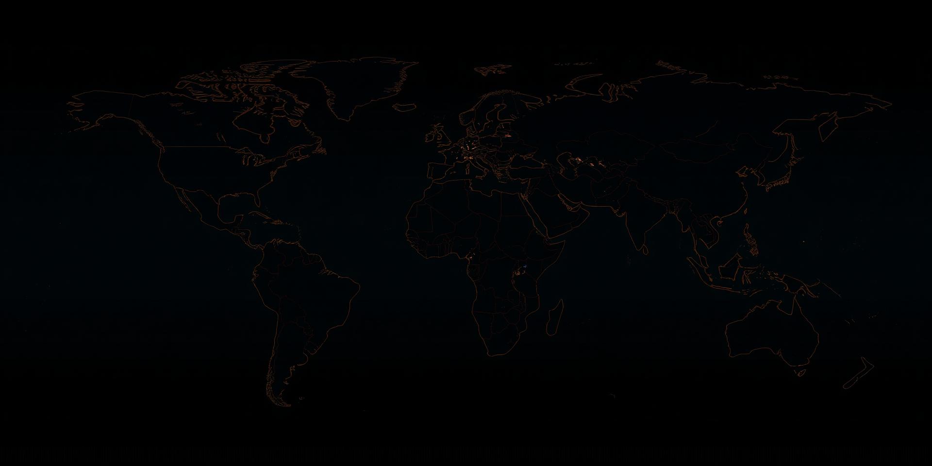 World map showing expedition destinations
